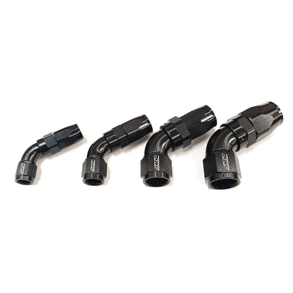 60 DEGREE FULL FLOW BRAIDED HOSE END -4AN TO -10AN