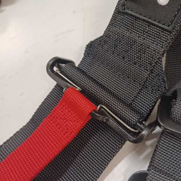 SSE 5 Point Lever Latch Race Harness 2" Shoulder Black with Ratchet
