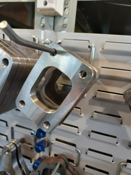 CNC MACHINED THREADED T2 INLET FLANGE M8X1.25