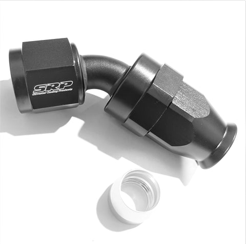 ALLOY PTFE FITTING BLACK 45 degree