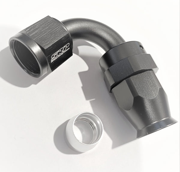 ALLOY PTFE FITTING BLACK 120 degree