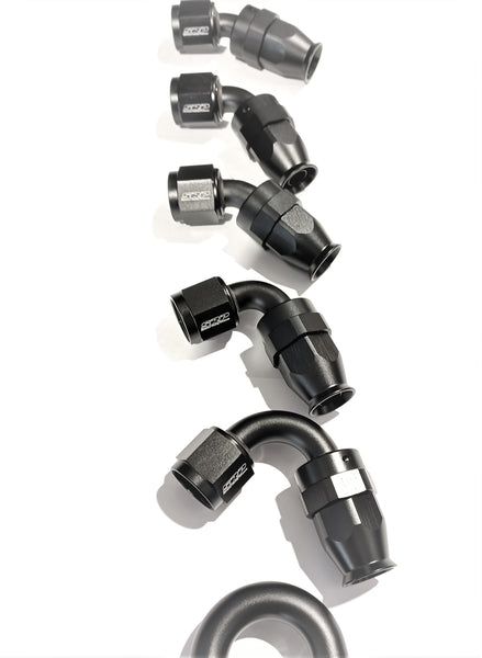 ALLOY PTFE FITTING BLACK STRAIGHT