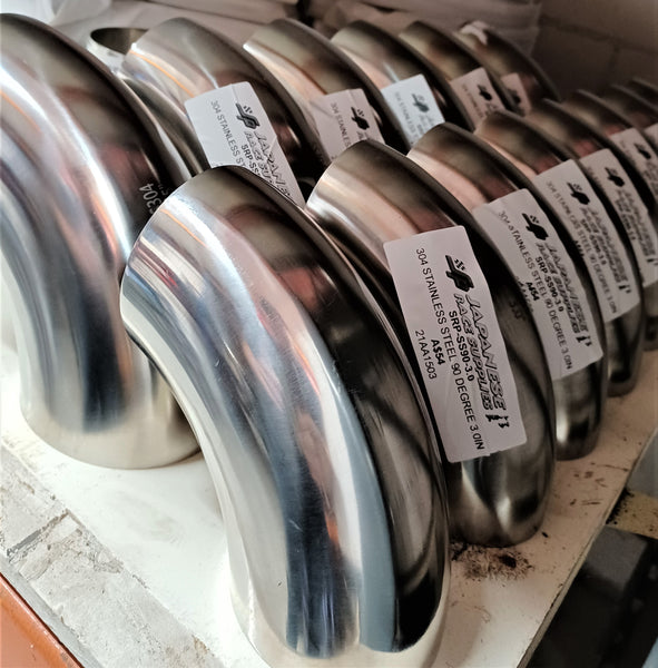 STAINLESS STEEL 90 DEGREE MANDREL BENDS