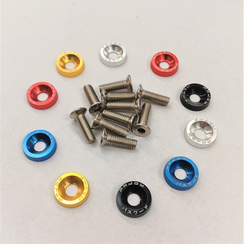 FENDER WASHER DRESS UP BOLT KIT M6 - 10 PACK