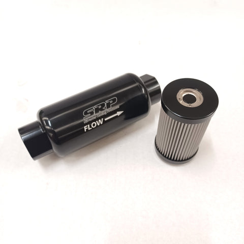 BILLET FUEL FILTER WITH STAINLESS ELEMENT - E85 COMPATABLE