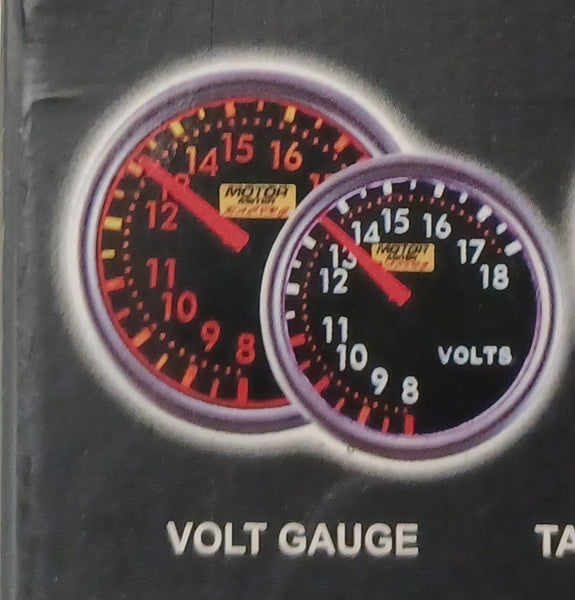 Motor Meter Racing Voltage Gauge Black Face Racing Meter