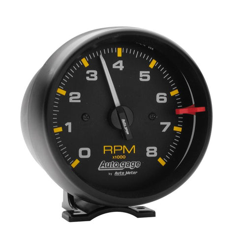 AUTOMETER 3-3/4" PEDESTAL tachometer, 0-8,000 RPM, BLACK/BLACK, AUTO GAGE 2300
