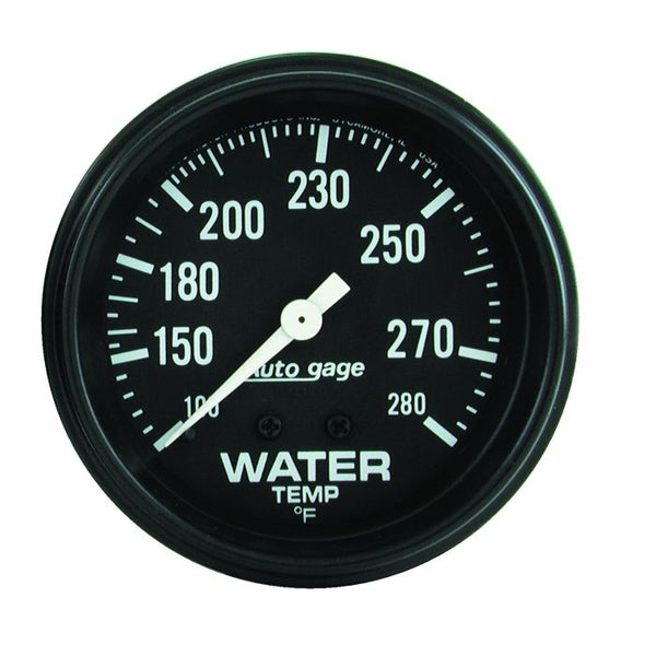 AUTOGAUGE 2-5/8" WATER TEMPERATURE, 100-280 °F, 6 FT., MECHANICAL, FULL SWEEP, AUTO GAGE 2313