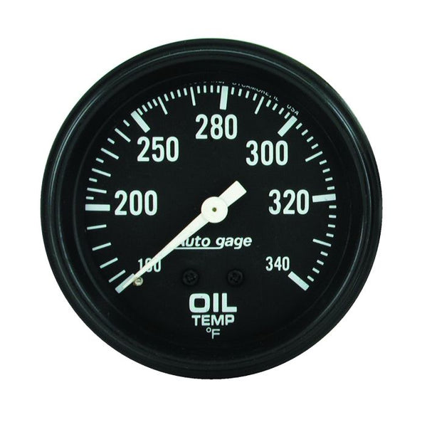 AUTOGAUGE 2-5/8" OIL TEMPERATURE, 100-340 °F, 6 FT., MECHANICAL, FULL SWEEP, AUTO GAGE 2314
