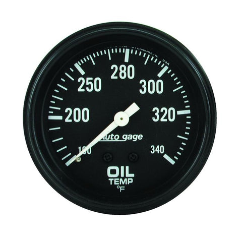 AUTOGAUGE 2-5/8" OIL TEMPERATURE, 100-340 °F, 6 FT., MECHANICAL, FULL SWEEP, AUTO GAGE 2314
