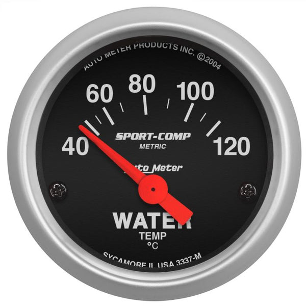 AUTOMETER 2-1/16" WATER TEMPERATURE, 40-120 °C, AIR-CORE, SPORT-COMP 3337-M