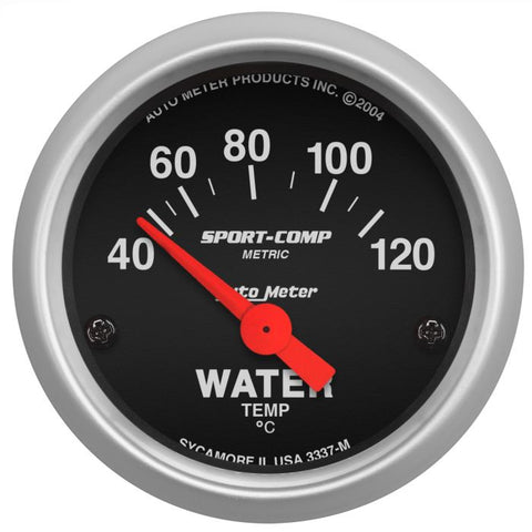 AUTOMETER 2-1/16" WATER TEMPERATURE, 40-120 °C, AIR-CORE, SPORT-COMP 3337-M