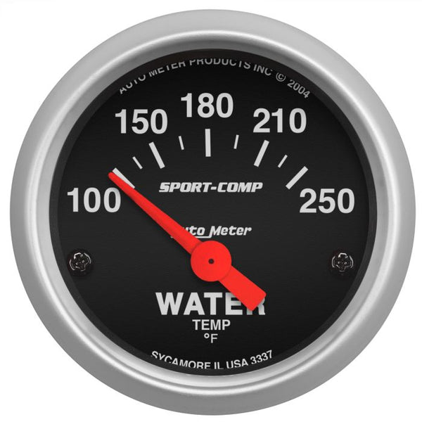 AUTOMETER 2-1/16" WATER TEMPERATURE, 100-250 °F, AIR-CORE, SPORT-COMP 3337