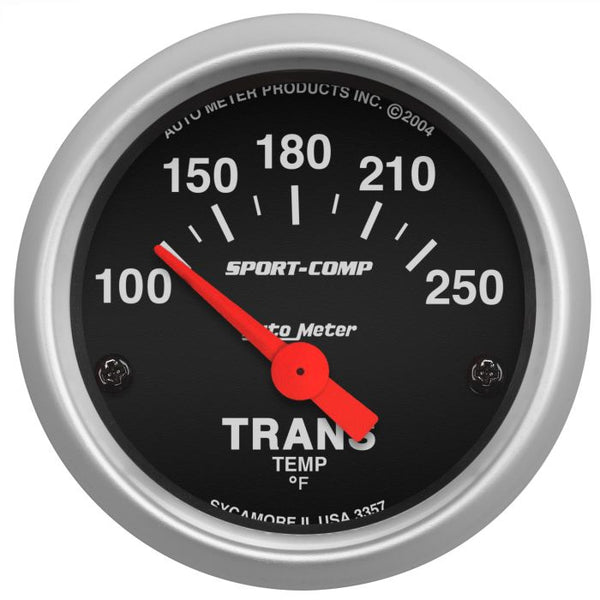 AUTOMETER 2-1/16" TRANSMISSION TEMPERATURE, 100-250 °F, AIR-CORE, SPORT-COMP 3357