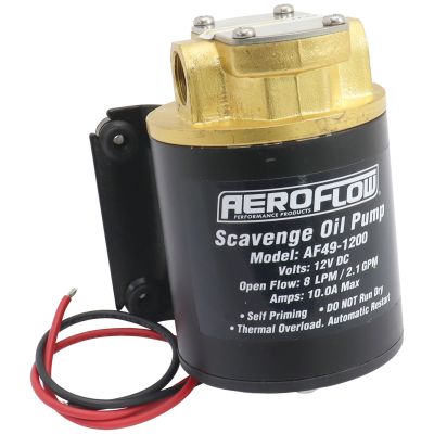 Aeroflow Electric Oil Transfer/Scavenge Gear Pump Flows up to 8 Litres to Minute (2.1 Gallons Per Minute)