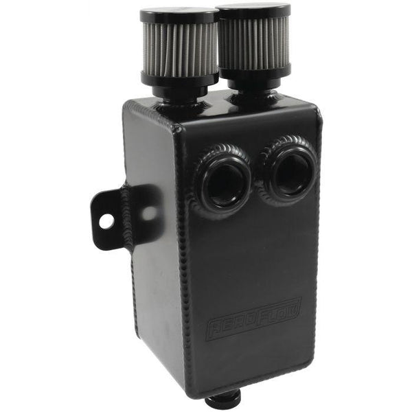 Aeroflow 1L Universal Dual Breather/Catch Can Tank -Black