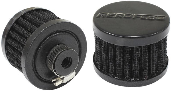 Aeroflow Black Clamp On Breather 3/8