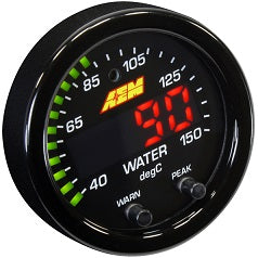 AEM X-Series Water/Transmission/Oil Temperature Gauge, 40-150C, (30-0302)